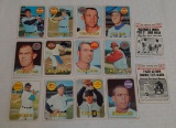 14 Vintage 1969 Topps Baseball Card Lot