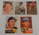 Vintage 1953 & 1957 Topps Baseball Card Lot Slaughter Roberts Kell Philley Northey