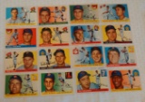 16 Vintage 1955 Topps MLB Baseball Card Lot