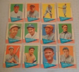 12 Vintage 1961 Fleer MLB Baseball Card Lot Babe Ruth Mize Vance Lombardi Evers Wheat Cochrane