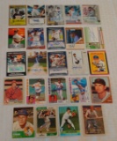 24 MLB Baseball Autographed Signed Insert Vintage Card Lot Ashburn Catfish Hunter Spahn Dark