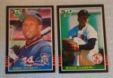 2 Key Vintage 1985 Leaf MLB Baseball Rookie Card Pair RC Kirby Puckett Roger Clemens