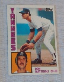 Key Vintage 1984 Topps Baseball Card #8 Don Mattingly Yankees Rookie RC Nice Solid Grade