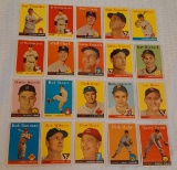 20 Different Vintage 1958 Topps MLB Baseball Card Lot