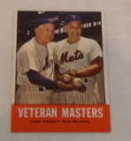 Vintage 1963 Topps Baseball Card #43 Veteran Masters Combo Stengel Woodling High Grade