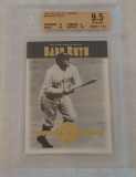 2001 UD Hall Of Famers #50 Baseball Card Babe Ruth Yankees HOF BGS Beckett GRADED 9.5 Gem Mint