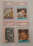 4 Vintage 1964 Topps Baseball Card Lot All PSA GRADED Wilhelm World Series Martin Krausse