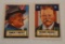 Vintage 1952 Topps Look N See President Card Pair #1 Franklin Roosevelt FDR & #6 Teddy SP Rare