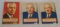 3 Vintage 1956 Topps Baseball Card Lot NL AL Presidents Warren Giles & William Harridge Solid Shape