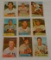 9 Vintage 1954 Topps Baseball Card Lot w/ Eddie Mathews