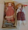 2 Seymour Mann Vintage Porcelain Doll Pair Lot Box Clothing