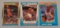 3 Vintage 1980s Fleer NBA Basketball All Star Card Lot Micheal Jordan Bulls HOF Sticker