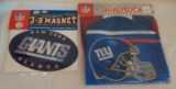 2 NY Giants New Items Lot 3D Magnet & 5 Foot Windsock NFL Football Fan