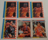 6 Vintage Fleer NBA Basketball 2nd Year 1987-88 Barkley Thomas Wilkins McHale Stickers