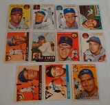 11 Vintage 1950s Baseball Card Lot Rubber Band Damage 1953 1954 1955 1956