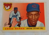 Vintage 1955 Topps Baseball Card #28 Ernie Banks Cubs HOF