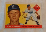 Vintage 1955 Topps Baseball Card #92 Don Zimmer Dodgers Rookie RC