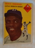 Vintage 1954 Topps Baseball Card #10 Jackie Robinson Dodgers HOF Key Solid Condition