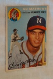 Vintage 1954 Topps Baseball Card #30 Eddie Mathews Braves HOF