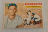 Vintage 1956 Topps Baseball Card #24 Dick Groat Pirates White Back Solid Condition