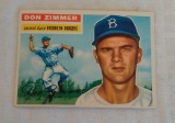 Vintage 1956 Topps Baseball Card #99 Don Zimmer Dodgers Gray Back Solid Condition