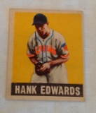 Vintage 1948 1949 Leaf Baseball Card #72 Hank Edwards Indians