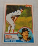 Key Vintage 1983 Topps Baseball #498 Wade Boggs Rookie Card RC Red Sox HOF