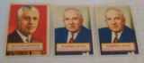 3 Vintage 1956 Topps Baseball Card Lot NL AL Presidents Warren Giles & William Harridge Solid Shape