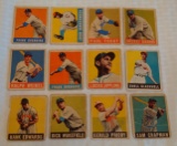 12 Vintage 1948 1949 Leaf Baseball Card Lot