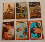 6 Vintage 1953 Bowman Color & 1955 Baseball Card Lot