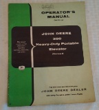 Vintage 1960s John Deere 350 Heavy Duty Portable Elevator Operators Manuals Book Instructions