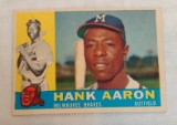 Vintage 1960 Topps Baseball Card #300 Hank Aaron Braves HOF Very Solid Condition