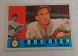 Vintage 1960 Topps Baseball Card #28 Brooks Robinson Orioles HOF Very Solid Condition