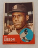 Vintage 1963 Topps Baseball Card #415 Bob Gibson Cardinals HOF