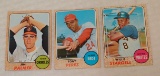 3 Vintage 1968 Topps Baseball HOF Card Lot Palmer Perez Stargell Nice Conditions