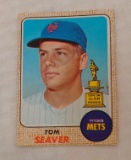 Vintage 1968 Topps Baseball Card #45 All Star Trophy Rookie Tom Seaver HOF Mets 2nd Year Solid