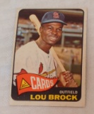 Vintage 1965 Topps Baseball Card #540 Lou Brock Cardinals HOF Very Solid Condition