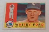 Vintage 1960 Topps Baseball Card #35 Whitey Ford Yankees HOF Very Solid Condition