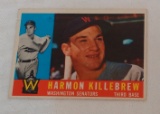 Vintage 1960 Topps Baseball Card #210 Harmon Killebrew Senators HOF