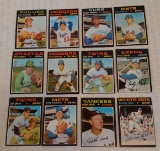 12 Vintage 1971 Topps Baseball Stars HOFers Lot Solid Condition Garvey RC Sutton Tug Jenkins Staub