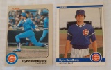 Key Vintage 1983 Fleer Baseball Rookie Card #83 Ryne Sandberg Cubs HOF RC w/ 2nd Year 1984