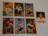 6 Vintage 1952 Bowman Baseball Card Lot w/ 1 1950 Furillo Lopat