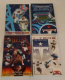 4 Tennessee Titans Official Media Guide Lot NFL Football 1998 1999 2000 2001