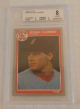 Vintage 1985 Fleer Baseball Key Rookie Card RC Roger Clemens Red Sox BGS GRADED 8 NM-MT