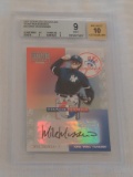2001 Donruss Signature Team Trademarks Autographed Signed Insert Mike Mussina BGS 9 10 Yankees 57/95
