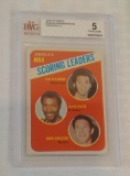 Vintage 1971-72 Topps NBA Basketball #138 Leaders Alcinder Hayes Havlicek Beckett GRADED 5 EX HOF