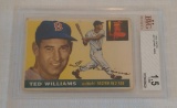 Vintage 1955 Topps Baseball Card #2 Ted Williams Red Sox HOF Beckett GRADED 1.5