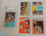 5 Vintage Topps 1970s Kareem Alcindor Card Lot w/ Beckett GRADED Leaders NBA Basketball