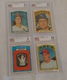 4 Vintage 1972 Topps Baseball Star HOF Card Lot Steve Carlton Piniella Cy Young Sparky Beckett