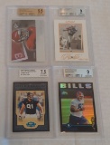 4 BGS Beckett GRADED #'d Insert Card Lot Chris Long Euhus Jones Richardson